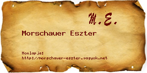 Morschauer Eszter névjegykártya